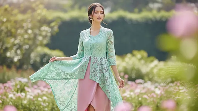 Outer Brokat Floral Pastel