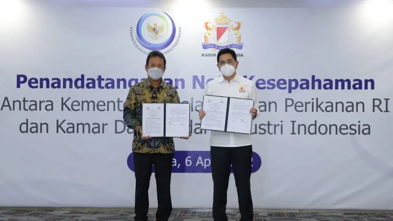 KKP menggandeng Kadin Indonesia guna meningkatkan investasi serta mendorong pertumbuhan usaha sektor kelautan dan perikanan berbasis ekonomi biru di Indonesia. (Dok KKP)