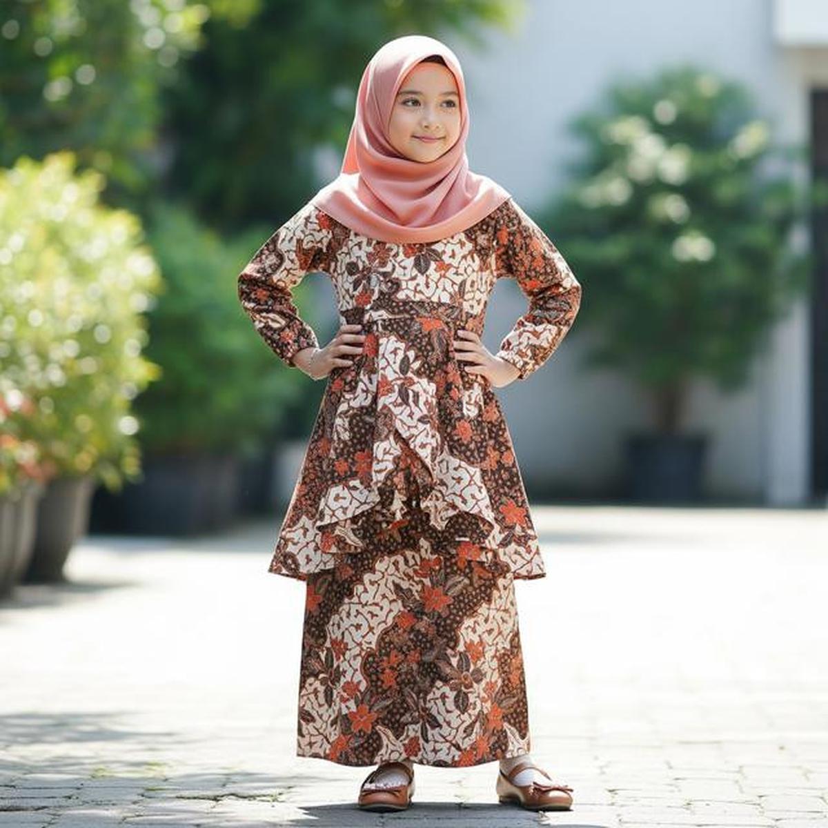 8 Model Gamis Batik Anak Perempuan Lengan Panjang, Nyaman untuk Berbagai Acara