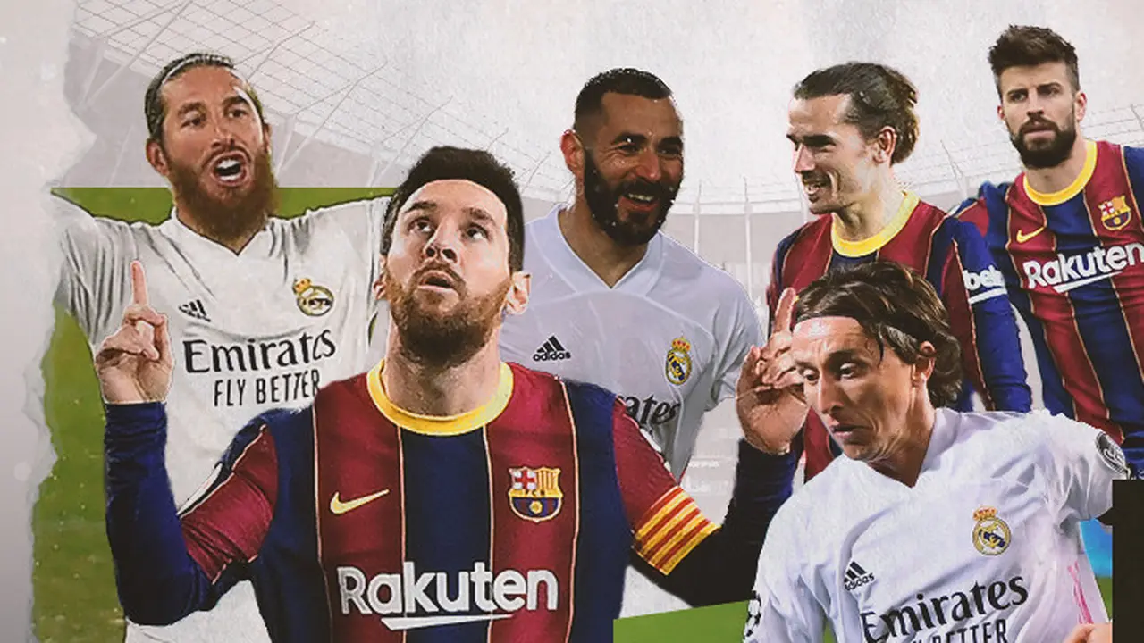 Sergio Ramos, Lionel Messi, Karim Benzema, Antoine Griezmann, Lika Modric dan Gerard Pique