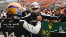 Esteban Ocon dari tim Alpine F1-Renault akhirnya memenangi Grand Prix ke-11 yang berlangsung di Sirkuit Hongaroring. Balapan penuh drama tersaji dalam perlombaan yang menempuh 70 lap tersebut. (Foto: AFP/Pool/Florion Goga)