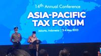 Wakil Presiden (Wapres) KH Ma'ruf Amin dalam di acara 14th Annual Conference Asia-Pasific Tax Forum, Rabu (3/5/2023).