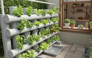 Ide Hidroponik Gantung di Dapur Biar Masak Tinggal Petik Sayur Segar/Gemini AI