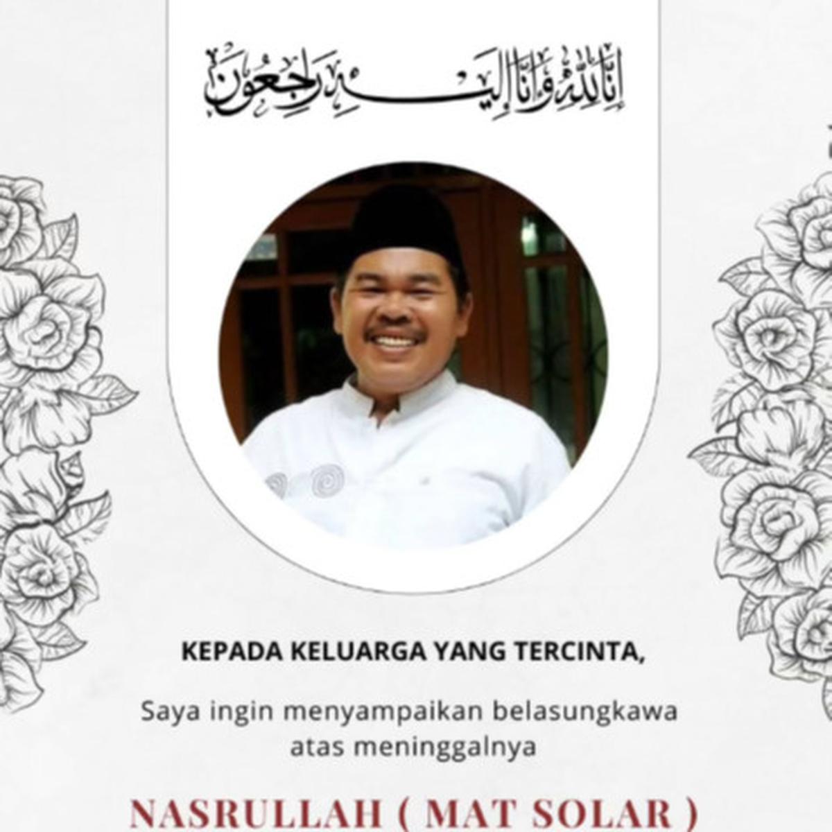 Mat Solar Meninggal Dunia