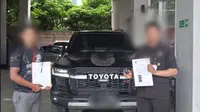Penampakan Land Cruiser Bupati Kuansing di Gudang KPK