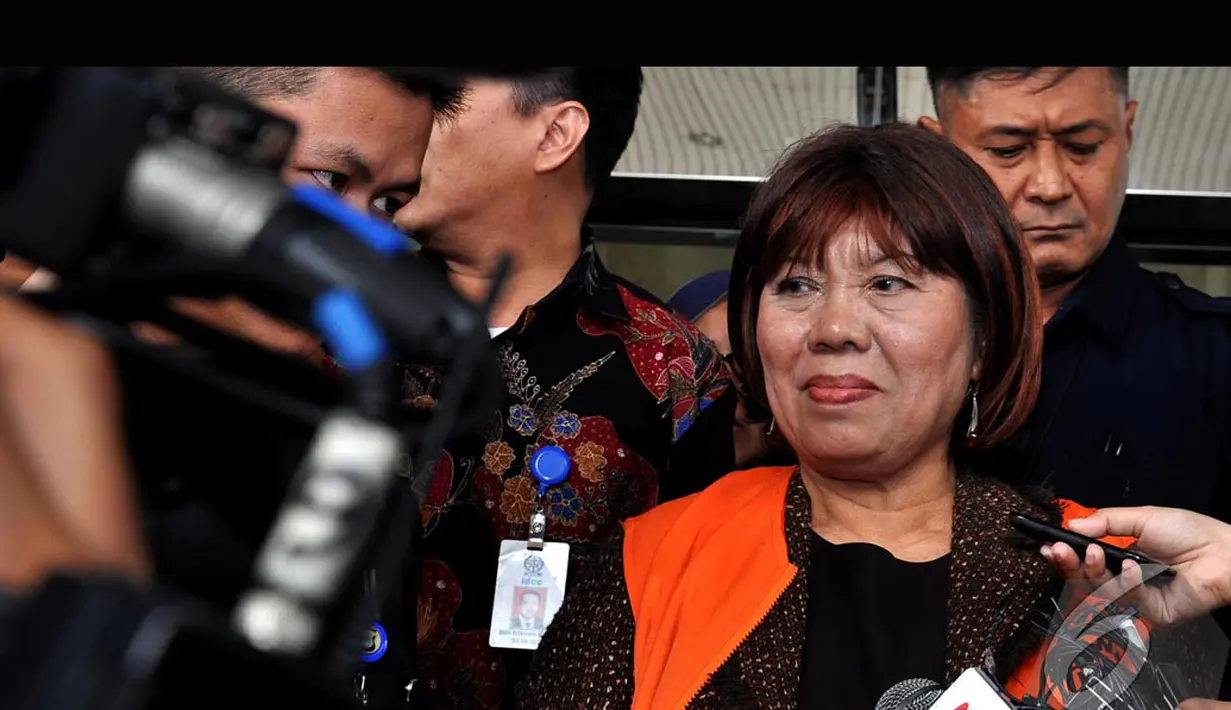KPK menahan mantan hakim Pengadilan Tinggi Jawa Barat Pasti Serefina Sinaga (Liputan6.com/Miftahul Hayat)