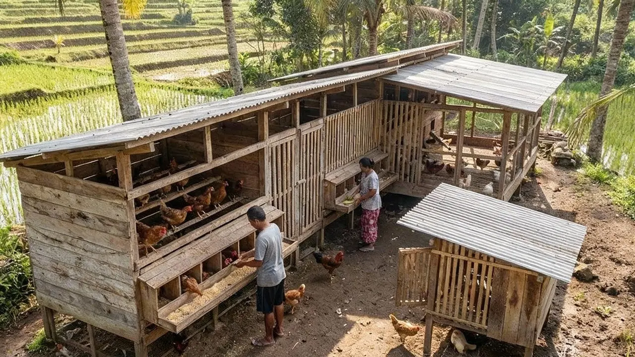 Desain Kandang Ayam Multifungsi untuk Ayam Pedaging dan Petelur
