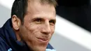 Gianfranco Zola manager of West Ham looks on before kick off against Manchester City during their Premier League football match at Upton Park in London on March 1, 2009. AFP PHOTO/IAN KINGTON