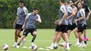 Pemain Inter Miami, Lionel Messi, mengikuti sesi latihan jelang pertandingan melawan Cruz Azul pada laga Leagues Cup 2023 di Fort Lauderdale, Kamis (20/7/2023). (AP Photo/Lynne Sladky)