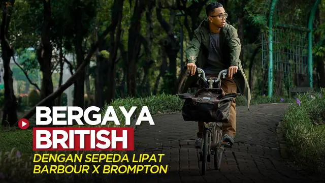 Berita video konferensi pers virtual soal produk kolaborasi sepeda lipat Brompton dengan merek pakaian Barbour.