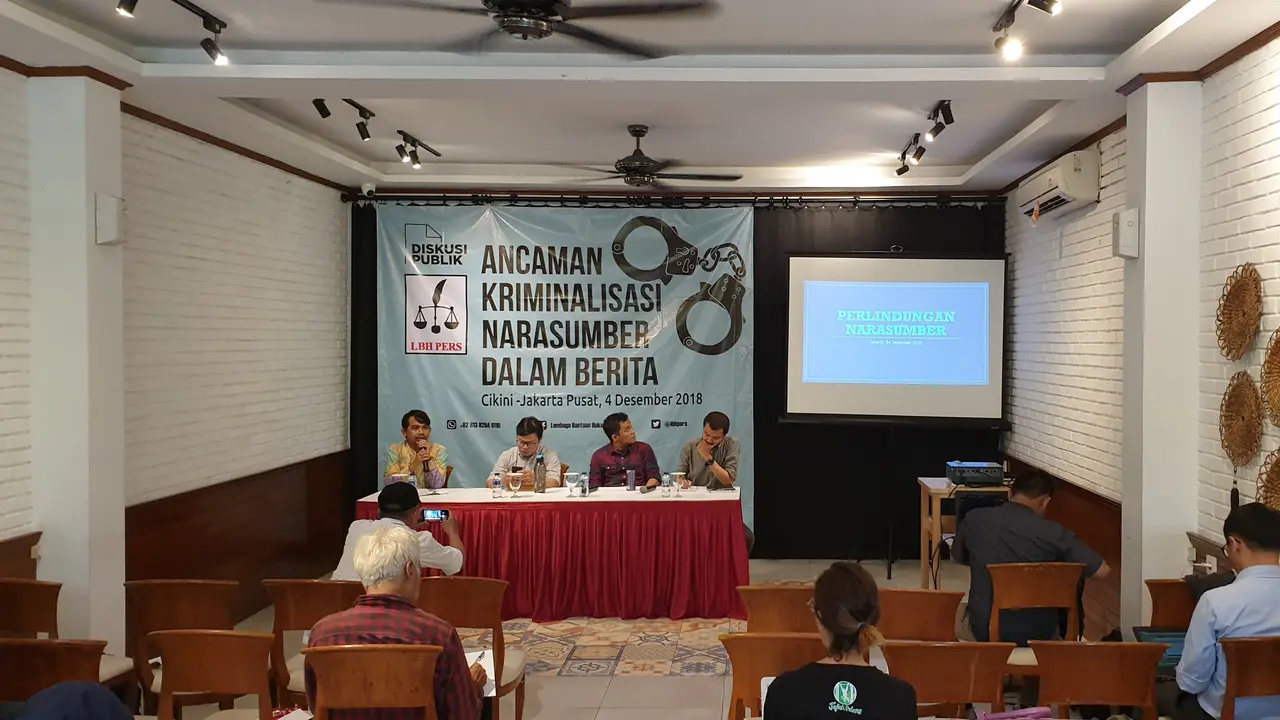 Diskusi "Ancaman Kriminalisasi Narasumber dalam Berita' bersama LBH Pers dan AJI Indonesia (Liputan6.com/Nanda)