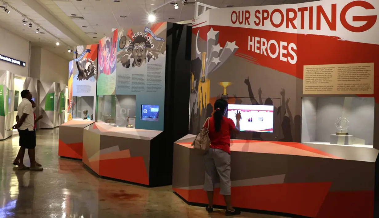 Suasana Museum Olah Raga Singapura. (Bola.com/Arief Bagus)