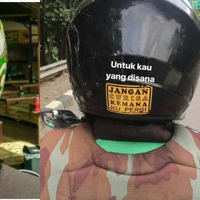 6 Stiker Tanda Kebelet Nikah di Helm Ini Bikin Ketawa Geli