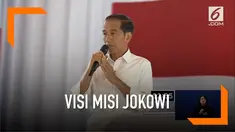 Jokowi sampaikan visi misinya tentang ideologi, pertahanan dan keamanan, pemerintahan, serta hubungan internasional dalam debat capres keempat.