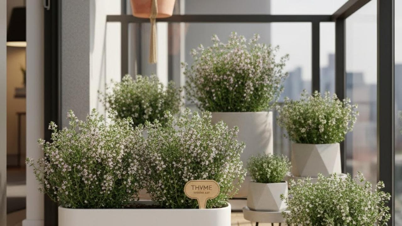 ilustrasi tanaman thyme
