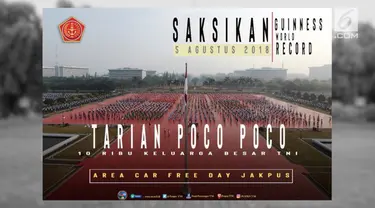 Dalam rangka menyukseskan pembukaan Asian Games ke-18 tahun 2018, melalui Guinness World Record The Largest Poco-Poco Dance yang akan dilaksanakan pada tanggal 5 Agustus di sepanjang Jalan MH Thamrin dan Sudirman.