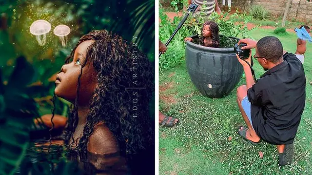 foto keren dengan manfaatkan bedan sederhana