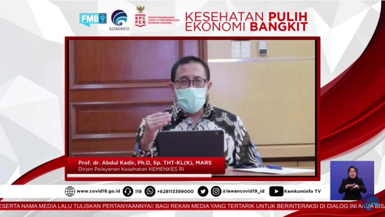 Direktur Jenderal Pelayananan Kesehatan Kementerian Kesehatan Prof. dr. Abdul Kadir