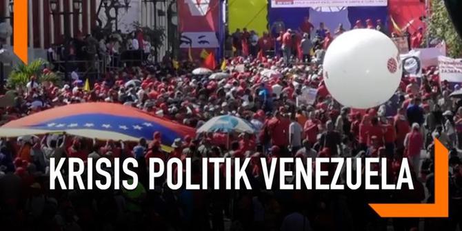 VIDEO: Ribuan Pendukung Maduro Berunjuk Rasa