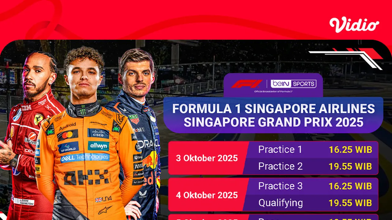 Live streaming F1 GP Singapore eksklusif di Vidio. (dok. vidio.com)