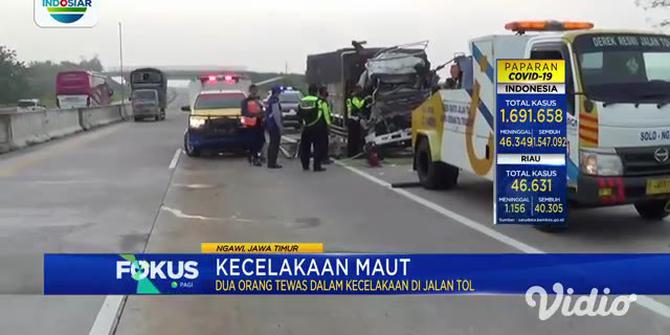 VIDEO: Kecelakaan di Tol Ngawi Merenggut 3 Nyawa
