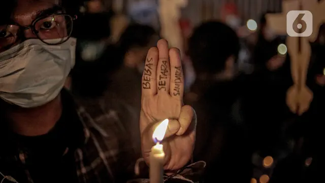 FOTO: Aksi Nyala Lilin Solidaritas untuk Rakyat Myanmar