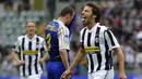 Alessandro Del Piero. Striker yang menjadi legenda di Juventus ini total bermain dalam 19 musim, mulai 1993/1994 hingga 2011/2012 dengan total tampil sebanyak 705 laga dengan torehan 290 gol. Ia pensiun pada 2014 di klub India, Delhi Dynamos usai memperkuat Sydney FC. (Foto: AFP/Giorgio Perottino)