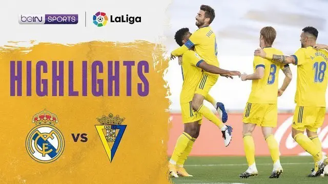 VIDEO: Highlights Kekalahan Real Madrid dari Cadiz di Liga Spanyol Saat Pakai Jersey Pink
