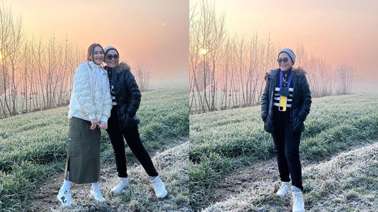 6 Potret Ibunda Ayu Ting Ting saat Liburan di Eropa, Penampilan Tanpa Hijab Jadi Sorotan