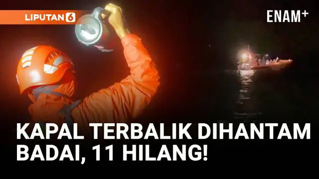VIDEO: 11 Orang Hilang, Kapal Boat Pegawai Pemda Mentawai Terbalik Dihantam Badai