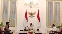 Mantan Menteri Pertanian (Mentan) Syahrul Yasin Limpo menemui Presiden Joko Widodo )Jokowi) di Kompleks Istana Kepresidenan Jakarta, pada Minggu (8/10/2023) malam. (Foto: Biro Pers Sekretariat Presiden)
