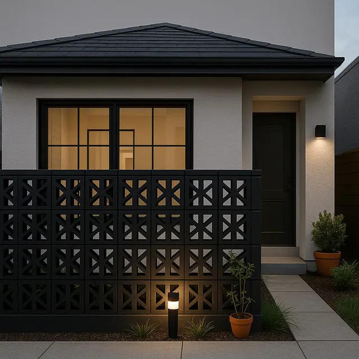11 Model Rumah Minimalis dengan Pagar Roster yang Tren di 2025, Bikin Fasad Rumah Makin Estetik