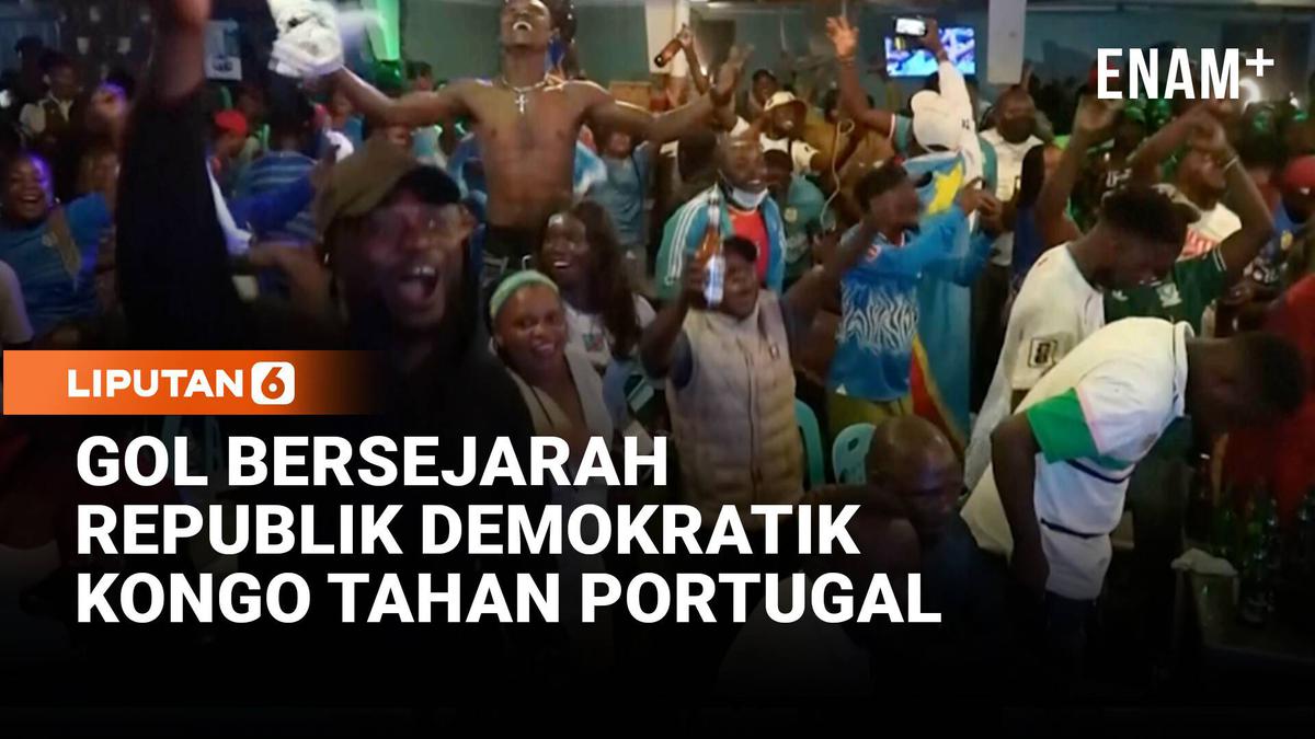 Gol Bersejarah RD Kongo Tahan Portugal, Fans Berpesta Meski Dilanda Wabah Ebola