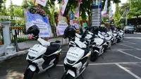 Petrokimia Gresik memperbarui ratusan kendaraan motor listrik sebagai komitmen perusahaan menjalankan Sustainability Development Goals (SDGs) / Tujuan Pembangunan Berkelanjutan (TBG).