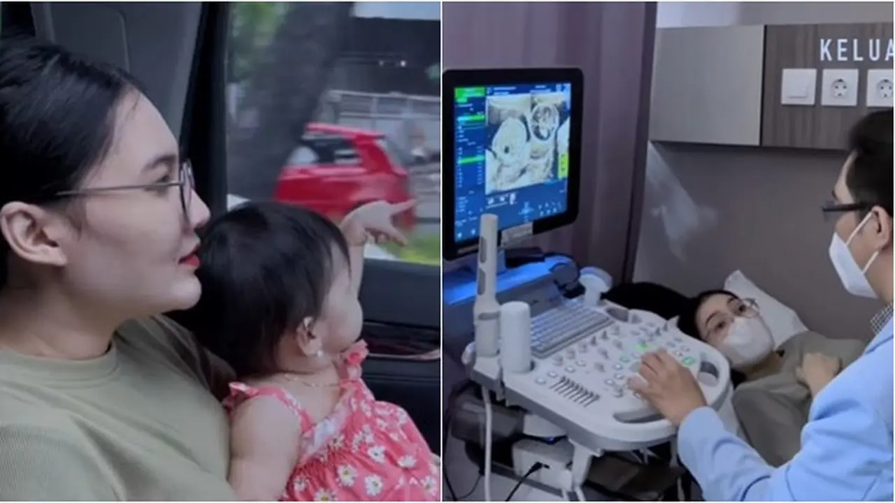 7 Momen Nella Kharisma Jalani USG Kandungan, Ditemani Suami dan Anak