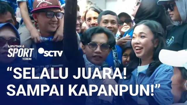 Antusias Ribuan Bobotoh di Kawasan Simpang Lima, Bandung | Liputan 6