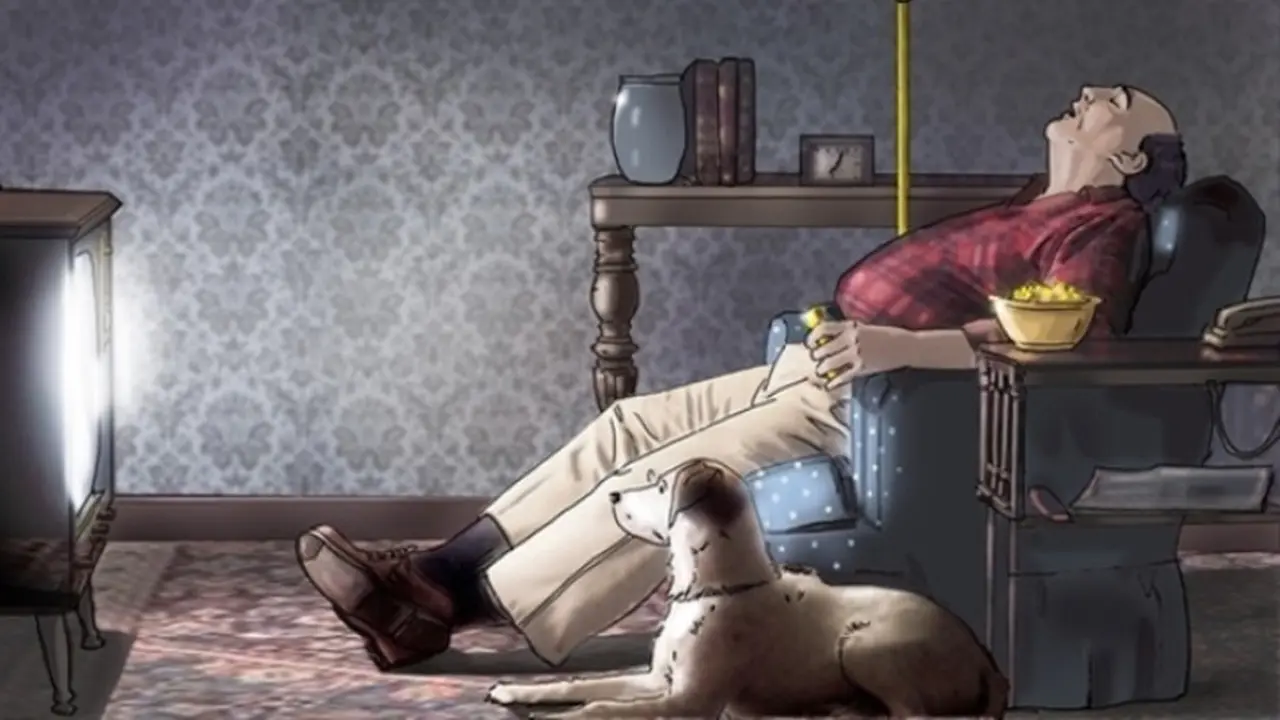 Tidur sambil menonton TV. Foto: storyboards