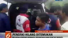 Sementara seorang pendaki terpisah dari rombongan saat Marapi erupsi dan mengeluarkan abu vulkanik. 