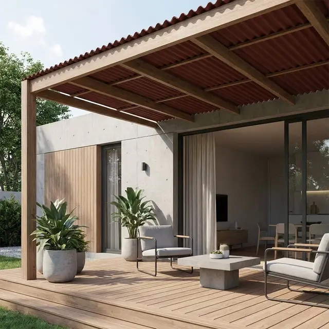 Atap Onduline Teras Rumah Minimalis