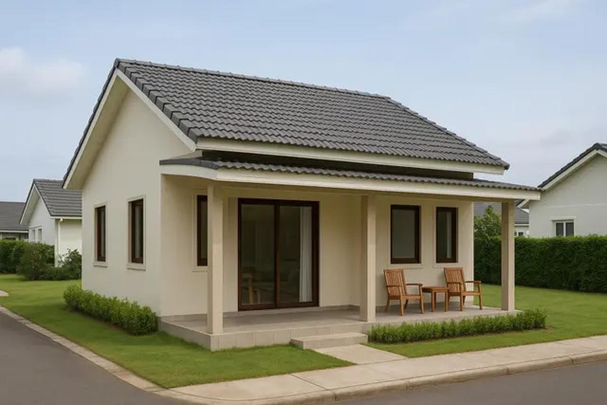 8 Model Rumah Sederhana 6x12 Dengan 3 Kamar dan Teras Depan, Mungil Tapi Nyaman