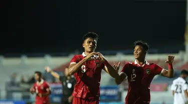 Penyerang Timnas Indonesia U23, Muhammad Ramadhan Sananta berselebrasi setelah mencetak gol ke gawang Timor Leste pada laga Grup B Piala AFF U-23 2023 di Rayong Provincial Stadium, Thailand, Minggu (20/8/2023). (Foto:Dok PSSI)