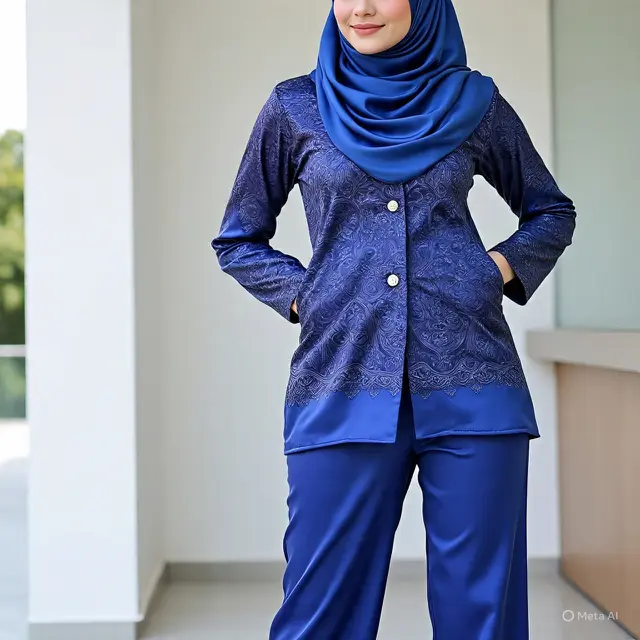 Model Batik Kombinasi Satin