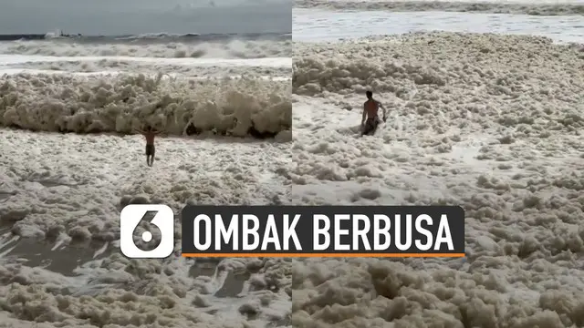 Fenomena unik terjadi pada laut ini karena memiliki ombak pantai berbusa.