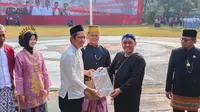Penyerahan surat remisi kepada warga binaan pada peringatan HUT ke-78 Republik Indonesia di Balai Kota Depok. (Liputan6.com/Dicky Agung Prihanto)
