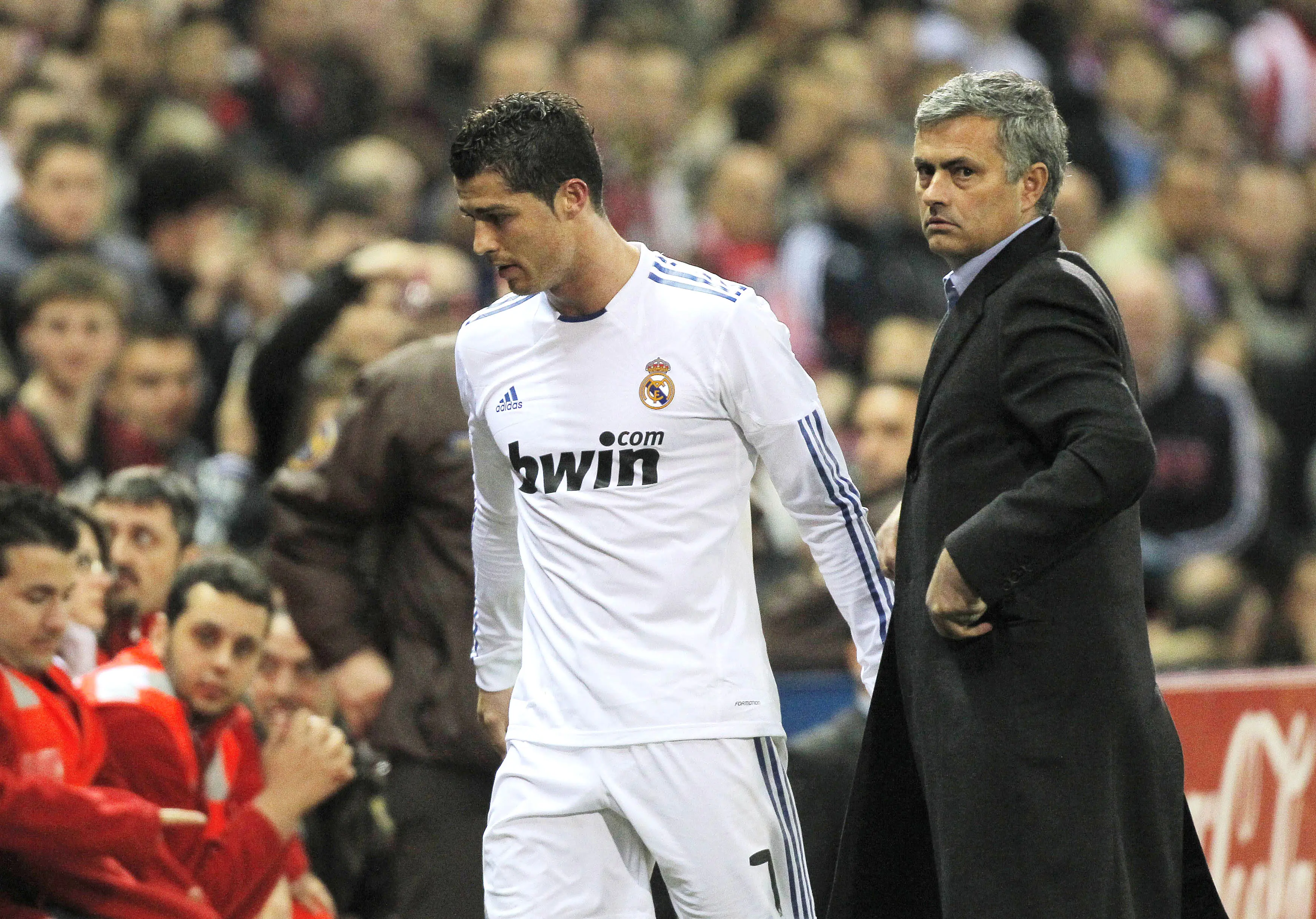 Hubungan Jose Mourinho dan Cristiano Ronaldo merenggang di Real Madrid. (AP/ Andres Kudacki )