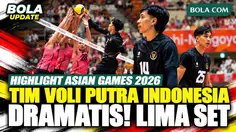 Highlight Tim Voli Putra Indonesia vs Thailand: Dramatis hingga Lima Set di Asian Games 2026