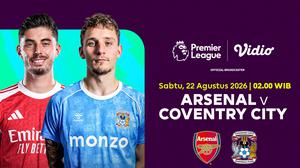 Arsenal vs Coventry City: Adu Pemain Baru di Matchweek 1 Premier League 2026/27 di Vidio