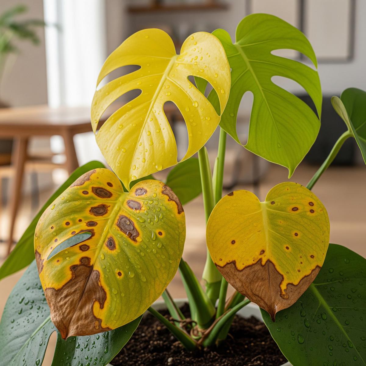 Tanda Monstera Kelebihan Air yang Sering Disalahartikan (AI Generated)