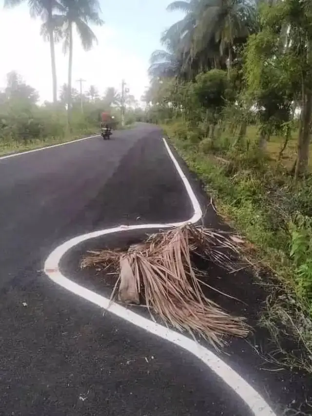7 Potret Bentuk Jalan Nyeleneh Ini Bikin Orang yang Lewat Heran