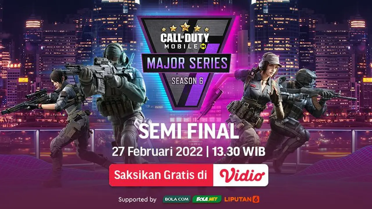 Link Live Streaming CODM Major Series Season 6 Semifinal Minggu, 27 Februari 2022 di Vidio